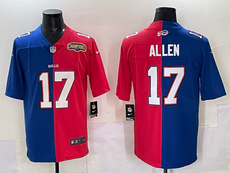 Men Buffalo Bills #17 Allen red blue Nike 2025 Limited NFL Jersey style 003->youth mlb jersey->Youth Jersey